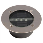 lot de 4 spots solaires en acier inoxydable 3 led